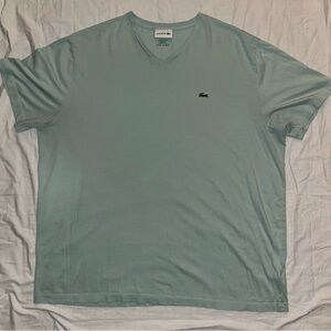 Lacoste Mint Short Sleeve Pima Cotton V-Neck Jersey T-Shirt 3XB/10
